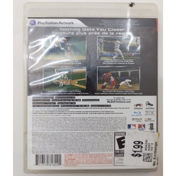 MLB 09 The Show (Sony PlayStation 3, 2009) PS3 Baseball Video Game - Picture 2 of 6